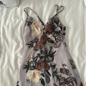 Floral Floor Length Shift Dress